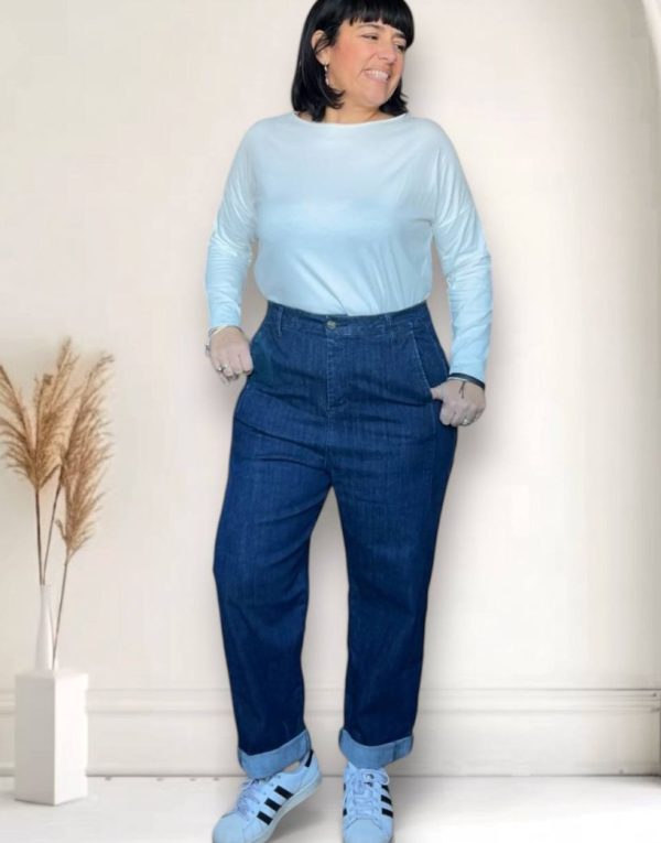 Jeans boy-friend blu